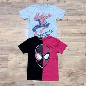 2 Marvel Spider-Man Kid’s Graphic T-Shirts Set Size 8